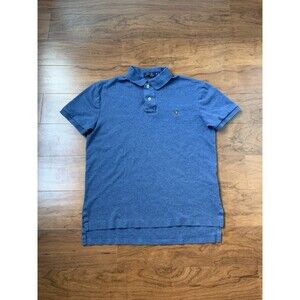 Polo Ralph Lauren Short Sleeve Casual Shirt Blue Pima Soft Touch Cotton S EUC
